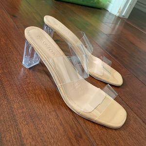 Brand new Transparent Sandal heels 8.5/9